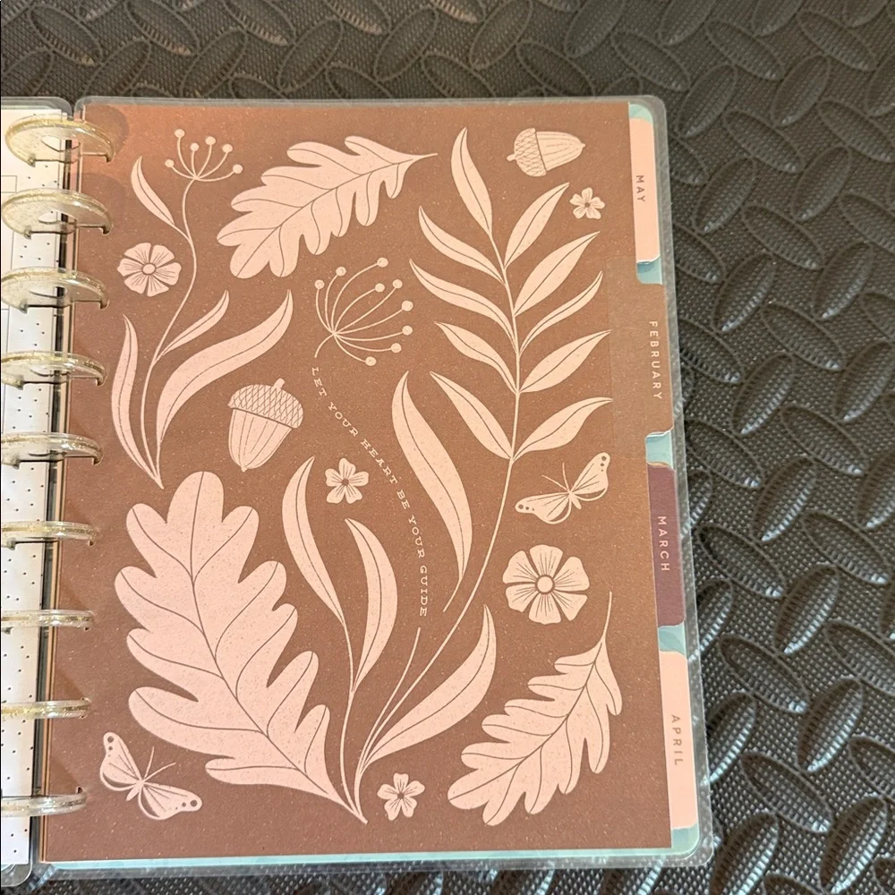 Happy Planner Floral Blue Planner with Gold Accents